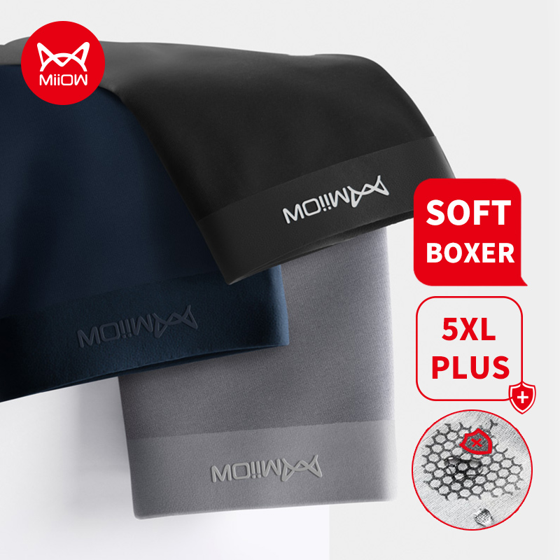 Boxer Brief Pack Cotton - MiiOW 3Pcs Organic Cotton Men Boxer