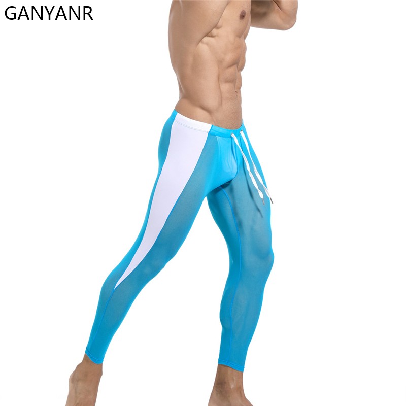 GANYANR Running Tights Men Com - Compression Long Pant 评论和价格