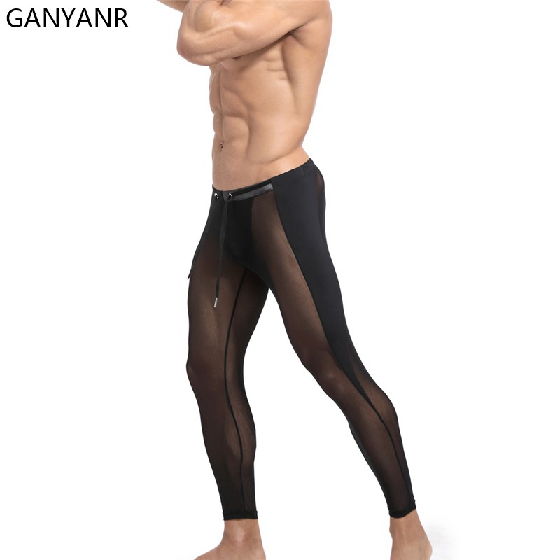 GANYANR Running Tights Men Com - Compression Long Pant 评论和价格