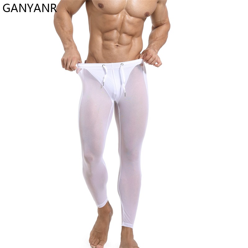 GANYANR Running Tights Men Com - Compression Long Pant 评论和价格