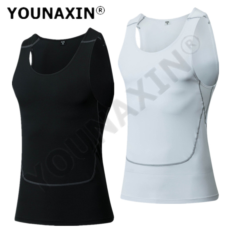 Men Black Sport Skinny Vest Ti - T Shirt Tight Fit 评论和价格