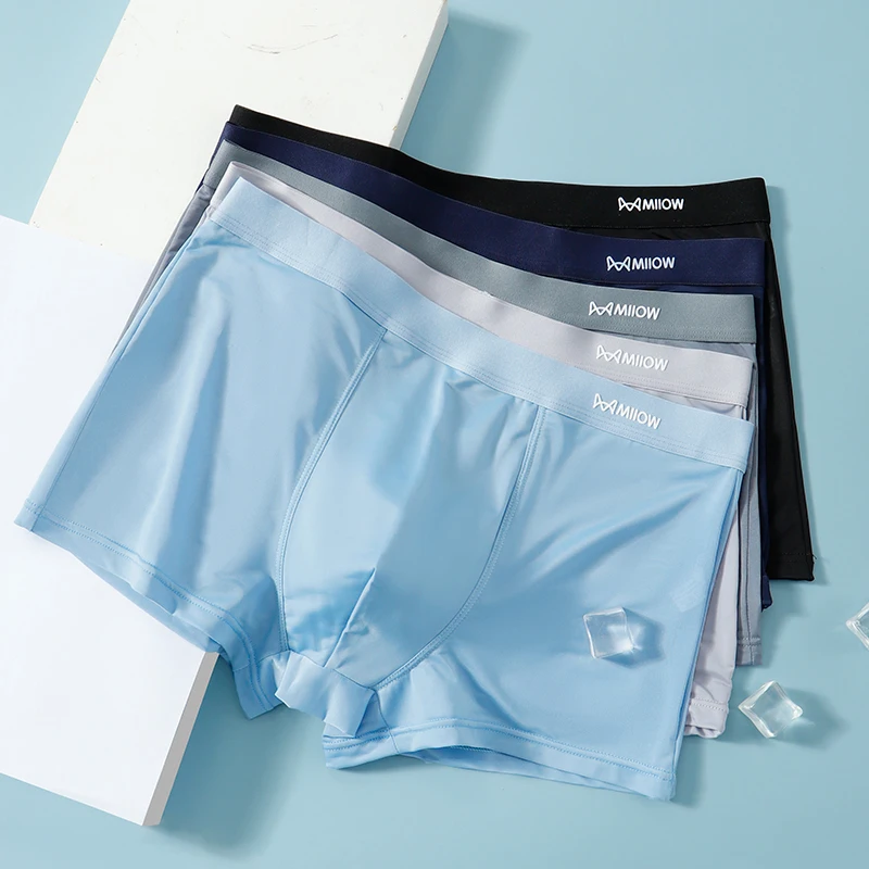 MiiOW 3Pcs Summer Thin Ice Sil - Boxer Shorts Modal 评论和价格