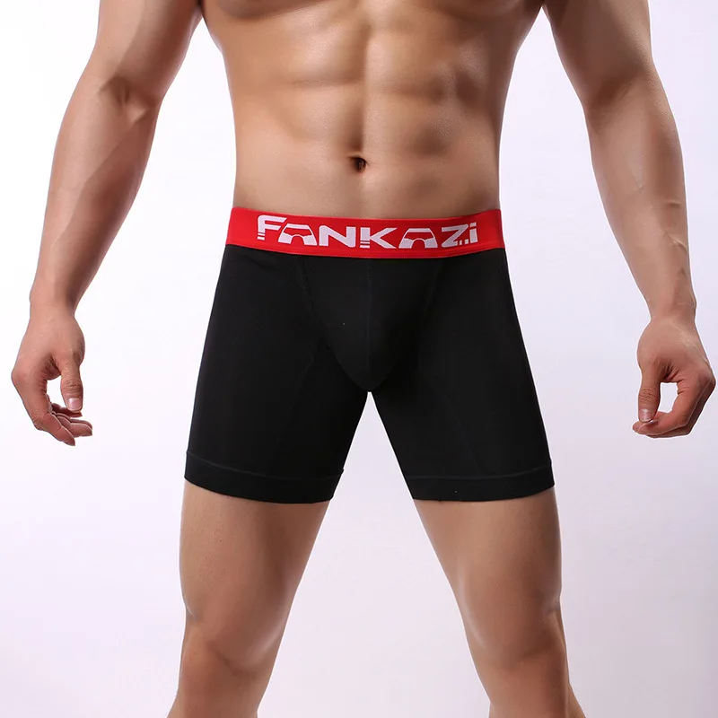 Men's Bulge Boxy Underwear Cot - Long Leg Trunk Men 评论和价格