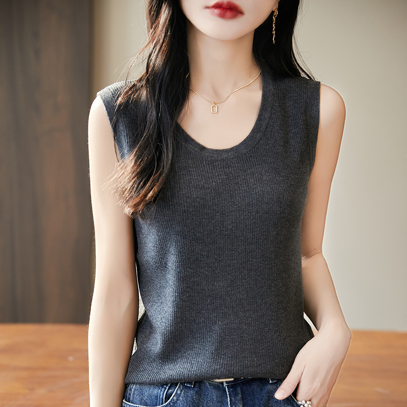 WinvyNee Women Deep Crew Neck  - Tank Top Ribbed 评论和价格